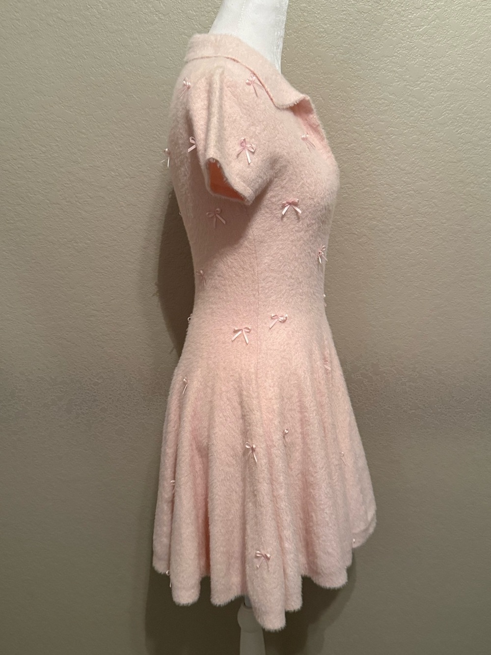 AKIRA Bow Down Mini Dress in Pink - Picture 8 of 13